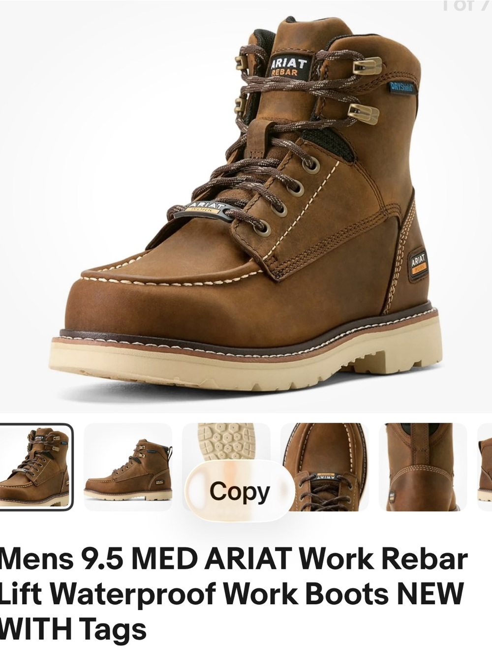 Ariat Men's Tan/Brown Waterproof Work Boot